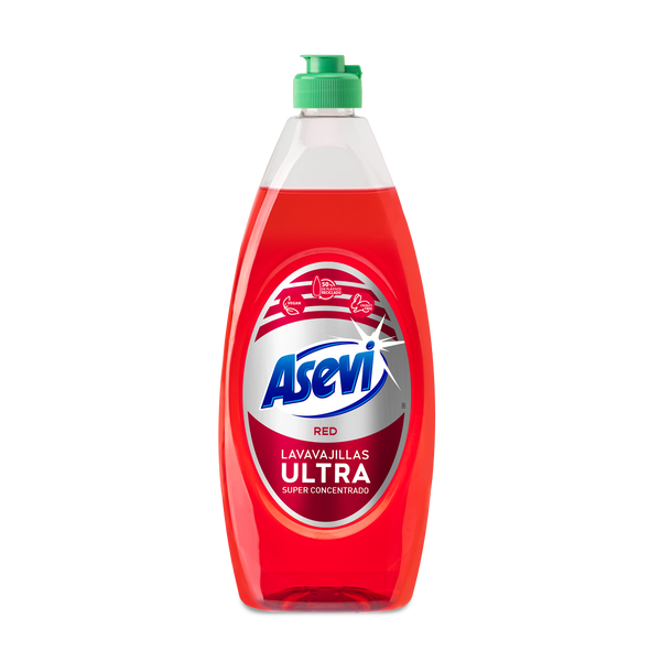 Asevi Super Concentrated Washing-Up Liquid 650ml - Ultra Red