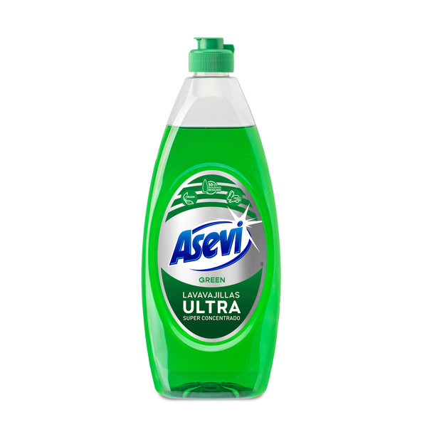 Asevi Super Concentrated Washing-Up Liquid 650ml - Ultra Green