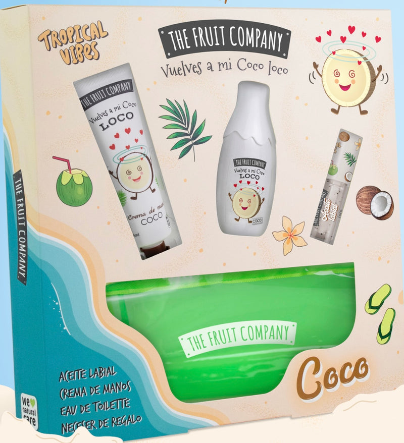 The Fruit Company Gift Sets - Blackberry Strawberry Cream & Coconut  Lip Oil,  Hand Cream & body mist