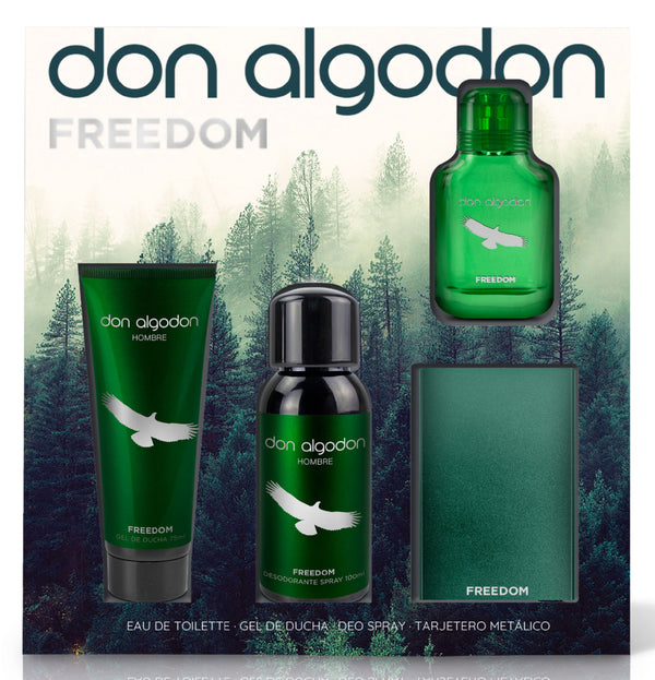 Don Algodon Men's Gift Set including Mini Aftershave Body Mist Shower Gel & Card Holder