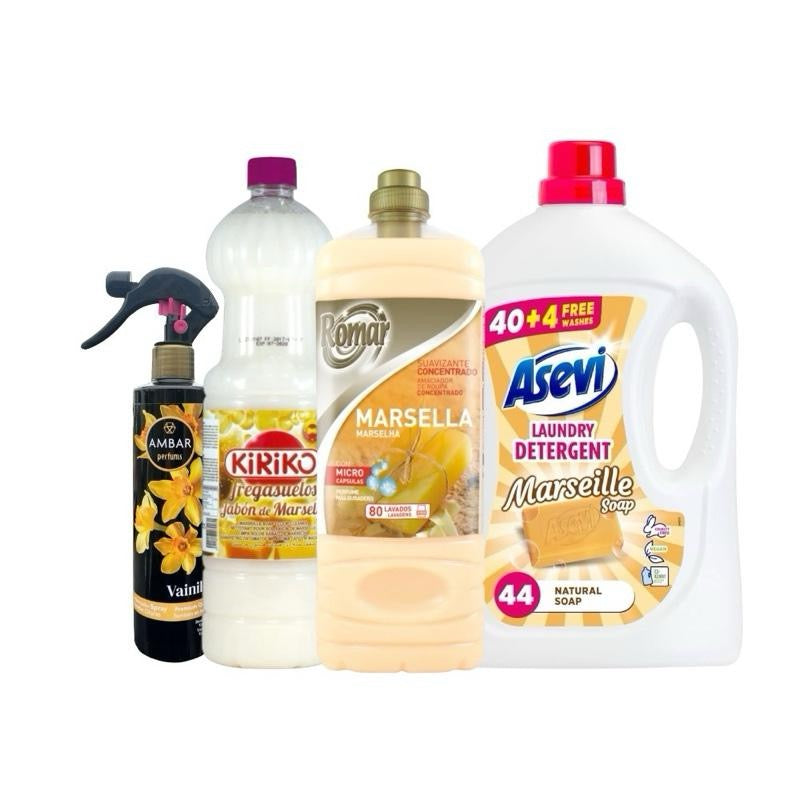 Marsella bundle - detergent , softener , floor cleaner and room spray